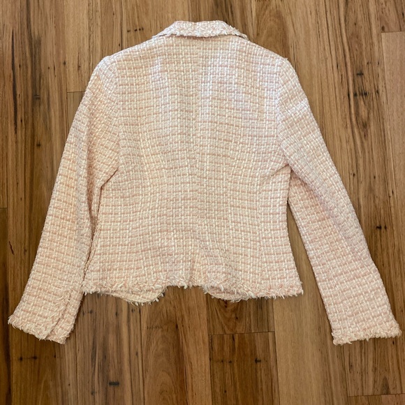 VINTAGE BABY PINK TWEED BLAZER - Picture 4 of 4